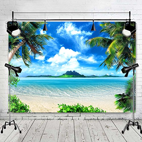 Art Studio 9x6ft Hawaii Sea Beach Photography Backdrops Ocean Photo Booth Wedding Party Decoration Background Birthday Studio Props Vinyl