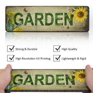 Garden Themed Decorative Signs Vintage Wood Hanging Sign Outdoor Garden Decor Plaques Patio Deck Porch Yard Art Decoration by 16''x5''