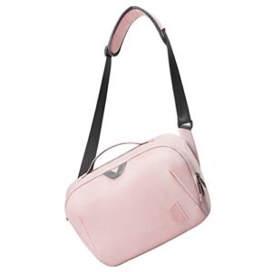 bagsmart camera bag, dslr camera bag, waterproof crossbody camera case with padded shoulder strap, anti-theft camera shoulder bag, pink