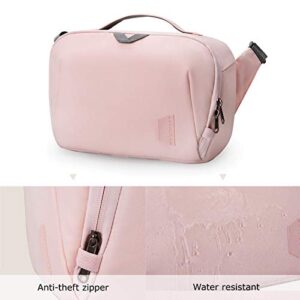 BAGSMART Camera Bag, DSLR Camera Bag, Waterproof Crossbody Camera Case with Padded Shoulder Strap, Anti-Theft Camera Shoulder Bag, Pink