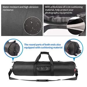 HEMMOTOP Tripod Carrying Case Bag 25.6x7x7in/65x18x18cm Heavy Duty with Storage Bag and Shoulder Strap Padded Carrying Bag for Light Stands, Boom Stand, Tripod,Mic Stand and Tent Pole