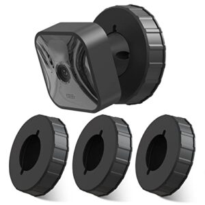 zhandeyua adhesive wall mount for blink camera no drilling and screwing required for blink outdoor/blink mini/blink indoor camera and most round mount cameras quick paste installation,black-3 pack