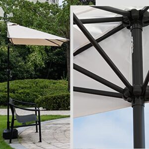 Outdoor Half-side Umbrella, Parasol Against The Wall, Swing Hand Umbrella, Balcony Side Column Umbrella, Outdoor Green Plant Sun Umbrella, Garden Flower Garden Umbrella, Base Not Included