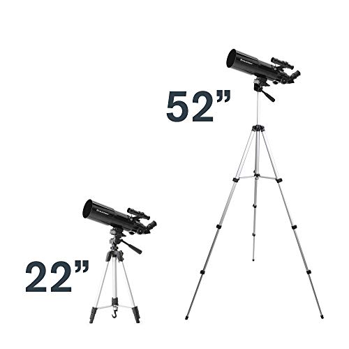 Celestron - 80mm Travel Scope - Portable Refractor Telescope - Fully-Coated Glass Optics - Ideal Telescope for Beginners - Bonus Astronomy Software Package - Digiscoping Smartphone Adapter