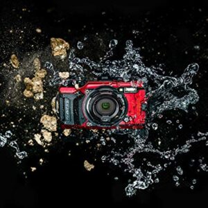 Olympus Tough TG-6 Waterproof Camera, Red (Renewed)