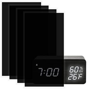 birllaid light dimming stickers,4pcs light blocking stickers led cover filters, 8 x 4 inch light dimming sheets for electronics,alarm clock, radio, cable box, monitor, led number readable