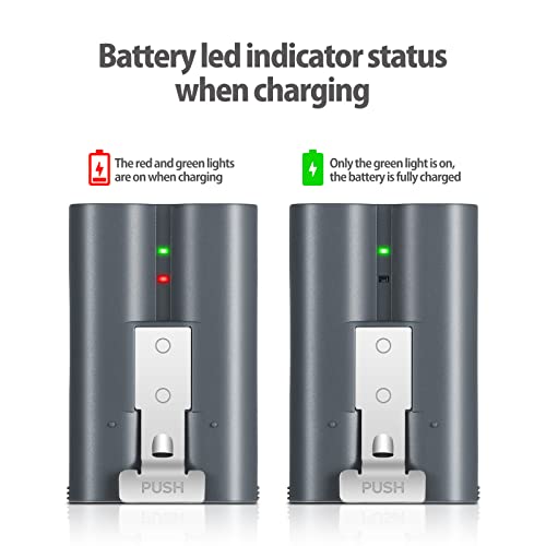 2 Packs 6040mAh Rechargeable Battery Compatible with Ring, for Video Doorbell 2/3/4, Video Doorbell 3 Plus, Stick Up Cam Battery (2nd & 3rd Gen) and Spotlight Cam Battery