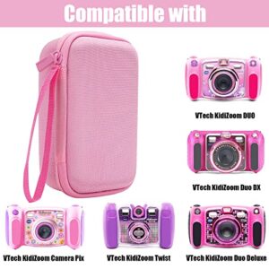 co2CREA Hard Case Replacement for VTech Kidizoom Duo / Duo DX / Duo Deluxe / Twist / Pix / Pix Plus Selfie Camera (Pink Case)