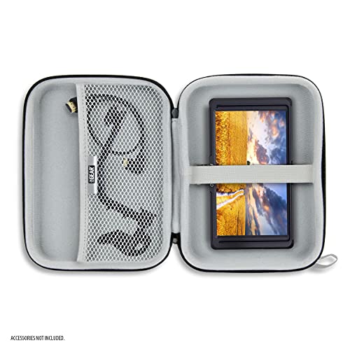 USA GEAR 7.5 Inch Hard Shell Camera Monitor Case - Portable Video Monitor Bag Compatible with Feelworld Monitor, Atomos, SmallHD Focus, Shinobi SDI, Lilliput A7s, and More Video Monitors (Black)