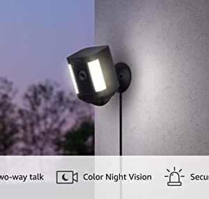 Introducing Ring Spotlight Cam Plus, Plug-in | Two-Way Talk, Color Night Vision, and Security Siren (2022 release) - Black