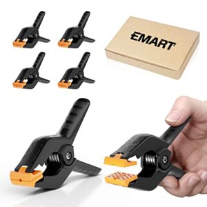 emart heavy duty muslin spring clamps, 4.5 inch photo booth backdrop clips for photography studio – 6 pack