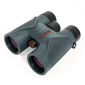 athlon optics 8×42 midas uhd gray binoculars with ed glass for adults and kids, high-powered binoculars for hunting, birdwatching, and more