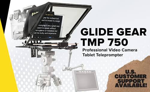 Glide Gear TMP 750 17" Professional Video Camera Tablet Teleprompter 70/30 Beam Splitting Glass with Hard Protective Carry Case