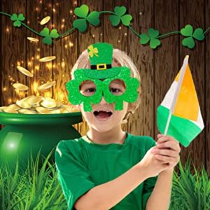 St.Patricks Day Backdrop Green Shamrock Gold Pot Lucky Irish Wooden Wall Photography Background Kids Adult Party Decoration Photo Booth Studio Props 8x6