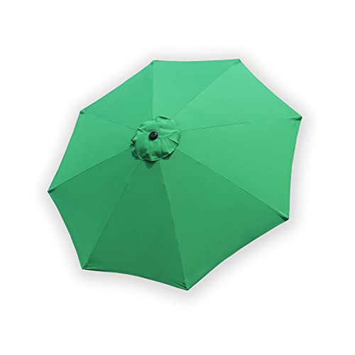 Garden lucky 9ft Patio Umbrella Replacement Canopy Market Umbrella Top Outdoor Umbrella Canopy for 8 Ribs Umbrella Green