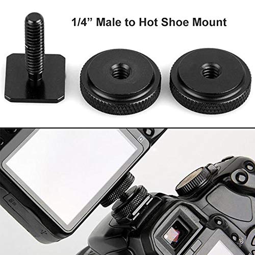 Camera Screw Mount Set, PAMOWO 26Pcs 1/4 Inch and 3/8 Inch Converter Threaded Screws Adapter Flash Shoe Mount for DSLR Camera/Tripod/Monopod/Ballhead/Flash Light/Quick Release Plate