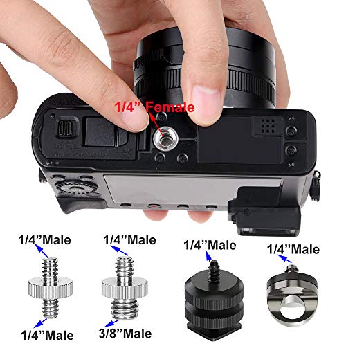 Camera Screw Mount Set, PAMOWO 26Pcs 1/4 Inch and 3/8 Inch Converter Threaded Screws Adapter Flash Shoe Mount for DSLR Camera/Tripod/Monopod/Ballhead/Flash Light/Quick Release Plate