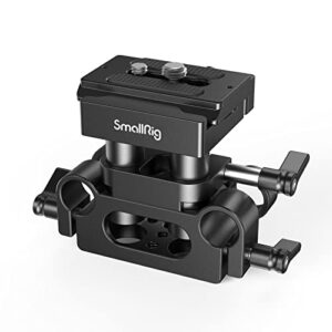 SMALLRIG Universal 15mm Rail Support System with 15mm Rod Clamp and Quick Release Plate - 2272
