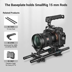 SMALLRIG Universal 15mm Rail Support System with 15mm Rod Clamp and Quick Release Plate - 2272