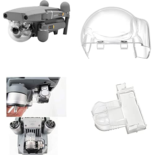 Transparent Gimbal Cover Cap,Gimbal Lock and Lens Cover Camera Protector, Camera Shell Guard Case and Lens Filter Clamp Lock Clip Compatible for DJI Mavic Pro Camera Cover Accessories.