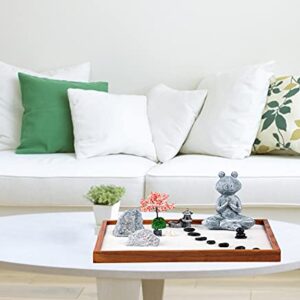 Zen Garden for Desk Jardin Zen Garden Kit Min Zen Garden Accessories Frog-Shaped 14 x 10 inch