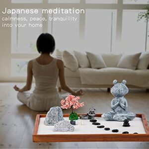 Zen Garden for Desk Jardin Zen Garden Kit Min Zen Garden Accessories Frog-Shaped 14 x 10 inch