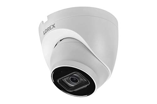 Lorex Technology Lorex E841CD-E IndoorOutdoor 4K Ultra HD Security IP Dome Camera, 2.8mm, 130ft Night Vision, Color Night Vision, Audio, White (2 Pack) E841CD-2PK