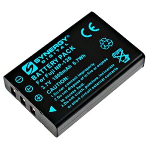 Synergy Digital SDNP120 Lithium-Ion Battery - Rechargeable Ultra High Capacity (3.7V 1800 mAh) - Replacement for Fuji NP-120, Pentax D-LI7 & Ricoh DB-43 Batteries