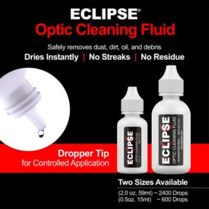 Eclipse Optic Cleaning Solution - Camera Lens and Digital Sensor Cleaner Fluid - Works with All Cameras, Binoculars, and Other Optical Products - Dropper Tip (59ml) - 2oz