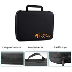 TEKCAM Large Carrying Case Action Camera Storage Bag Compatible with Gopro Hero 11 10 9 8 7 6 5/AKASO EK7000 Brave 4 V50X Brave 7LE/Dragon Touch/APEXCAM/Vemont 4K Action Camera Travel Carry Case