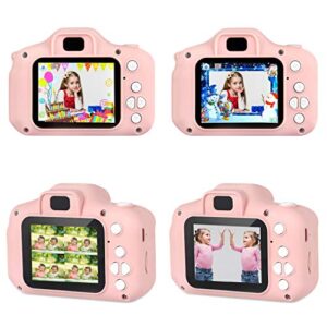 Dartwood 1080p Digital Camera for Kids with 2.0” Color Display Screen & Micro-SD Card Slot for Children - 32GB SD Card Included (Pink)