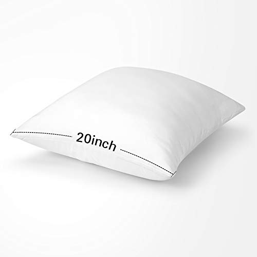 OTOSTAR Outdoor Throw Pillow Inserts - Pack of 1 Water Resistant Cushion Inner Pads for Patio Garden Coffee House Decorative Waterproof Pillow Inserts 16x16 Inch -White