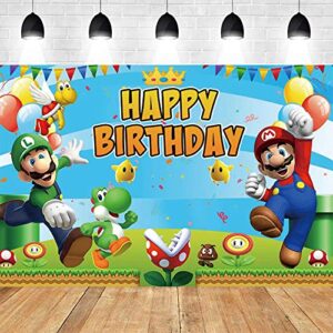 super mario backdrop 5x3 feet backdrop for mario birthday party decorations boy children birthday party baby shower supplies photo booth studio props