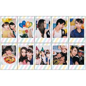 Fujifilm Instax Mini Instant Film 3 Pack Bundle (30 Sheets) with Stained Glass, Candy Pop & Stripe Instant Film