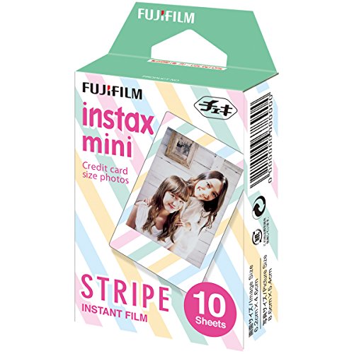 Fujifilm Instax Mini Instant Film 3 Pack Bundle (30 Sheets) with Stained Glass, Candy Pop & Stripe Instant Film