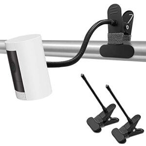 szaoyu 2pack flexible clamp mount compatible with ring mount stick up cam & indoor cam, flexible gooseneck mounting bracket no tools or wall damage required