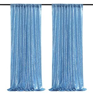 baby blue sequin backdrop 2 panels 2ftx8ft party backdrop curtains glitter birthday bridal curtains sparkle photo backdrop