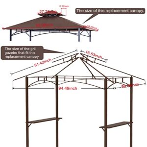 Grill Gazebo Replacement Roof for #L-GZ238PST-11 by ABCCANOPY