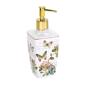 avanti linens – soap dispenser/lotion pump, butterfly inspired home decor (butterfly garden collection)