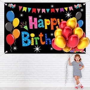 Colorful Happy Birthday Party Decorations Rainbow Birthday Banner Backdrop Large Happy Birthday Yard Sign Backgroud It's My Birthday Party Indoor Outdoor Decorations Supplies for Boys Kids Girls