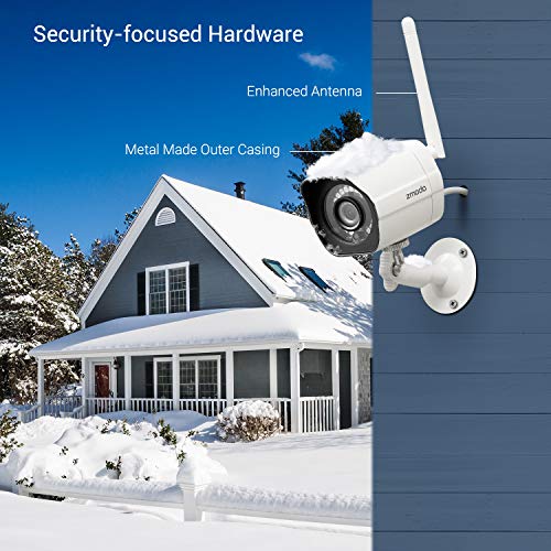 Zmodo Outdoor Wireless (2 Pack), 1080p Full HD Home Security Camera System, Works with Alexa and Google Assistant, White (ZM-W0002-2)