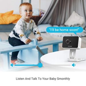 Zmodo Mini Pro 1080p Indoor Home Security Camera Wireless Baby Monitor Pet Cam Nanny Camera Two-Way Audio, Night Vision, Motion Detection Work with Alexa