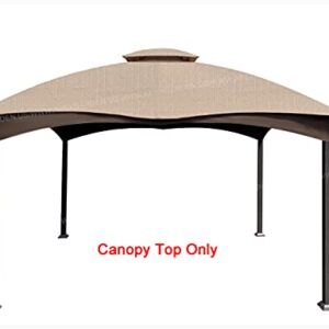 APEX GARDEN Ripstop Canopy Roof Top for The Lowe's Allen Roth 10-ft x 12-ft Gazebo #GF-12S004BTO / GF-12S004B-1 (Ripstop, Beige)