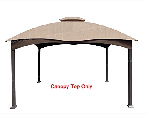 APEX GARDEN Ripstop Canopy Roof Top for The Lowe's Allen Roth 10-ft x 12-ft Gazebo #GF-12S004BTO / GF-12S004B-1 (Ripstop, Beige)