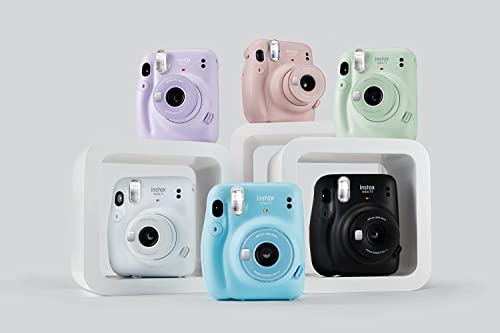 Fujifilm Instax Mini 11 Instant Film Camera with Automatic Exposure and Flash, Polaroid Camera, Fujinon 60mm Lens with Selfie Mirror, Optical Viewfinder - Lilac Purple (Renewed)