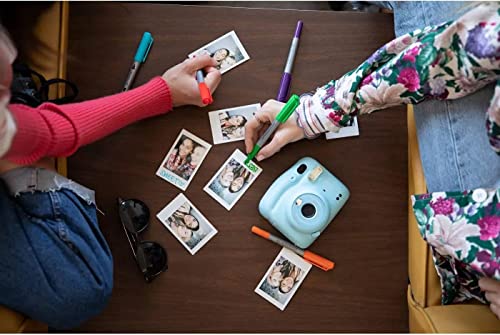 Fujifilm Instax Mini 11 Instant Film Camera with Automatic Exposure and Flash, Polaroid Camera, Fujinon 60mm Lens with Selfie Mirror, Optical Viewfinder - Lilac Purple (Renewed)