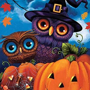 Happy Halloween Owls Garden Flag Jack o'Lantern 12.5" x 18" Briarwood Lane