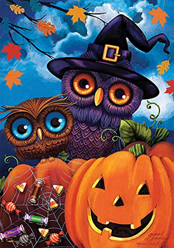 Happy Halloween Owls Garden Flag Jack o'Lantern 12.5" x 18" Briarwood Lane