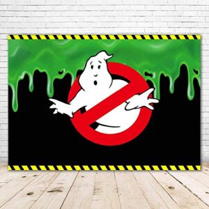 linfeng photo backdrop green slime 7x5ft cartoon ghosterbusters happy birthday background for kids vinyl ghostbusters theme party tablecloth child room wall decor poster