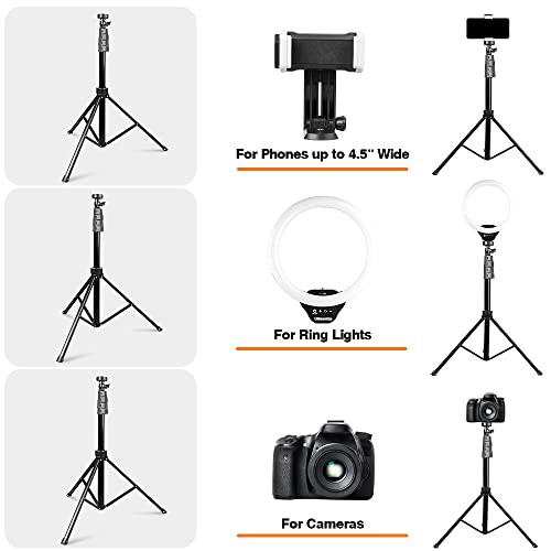 UBeesize 12’’ Ring Light with Tripod, Selfie Ring Light with 62’’ Tripod Stand, Light Ring for Video Recording＆Live Streaming(YouTube, Instagram, TIK Tok), Compatible with Phones, Cameras and Webcams